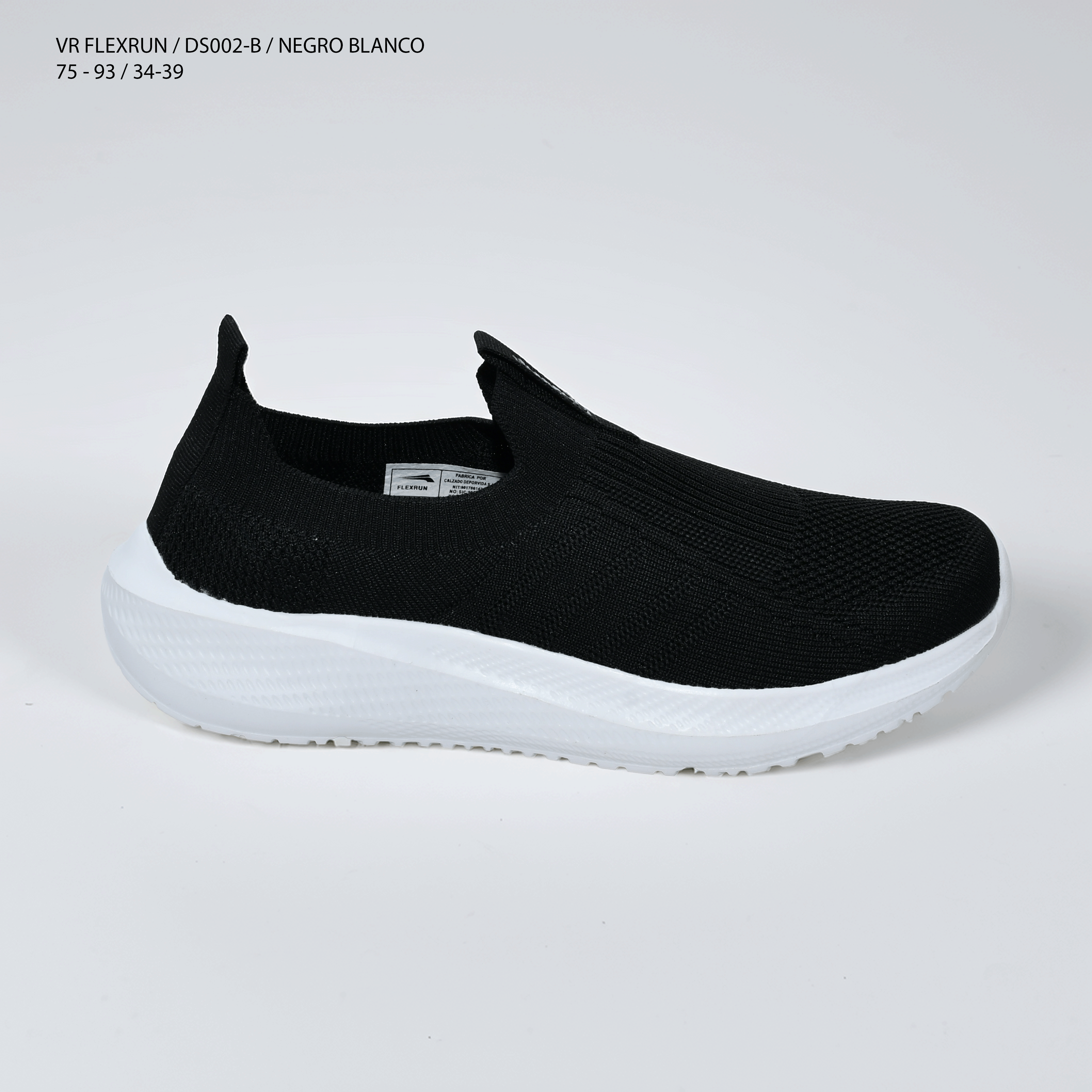 VR FLEXRUN DS002-B NEGRO BLANCO